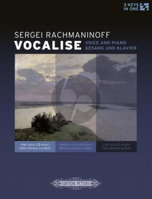 Rachmaninoff Vocalise Op.34 No.14 Voice-Piano (3 Keys High-Medium-Low)