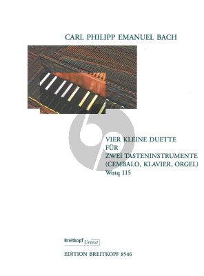 Bach C.Ph.E.  4 Kleine Duette (Wotq 115) (2 Tasteninstr.) (Cembalo, Klavier, Orgel) (Grete Zahn)