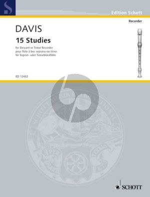 Davies 15 Studies for Descant (or Tenor) Recorder