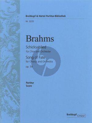 Brahms Schicksalslied / Song of Destiny Op.54 fur Chor und Orchester Partitur