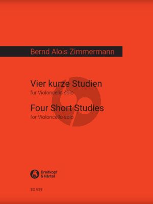Zimmermann 4 Kurze Studien (4 Short Studies) Violoncello Solo