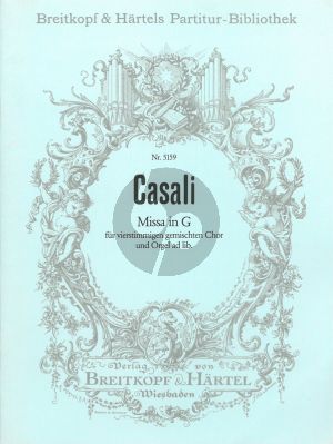 Casali Missa in G (SATB-Organ ad lib.) (Reinthaler)