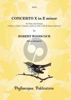 Woodcock Concerto No.10 e-minor Oboe-Strings and Bc Score and Parts (Oboe 2 violins, Violinn Ripieno, Viola, Cello and Bc)