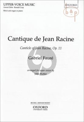 Cantique de Jean Racine Op.11 for SSAA-Keyboard Vocal Score