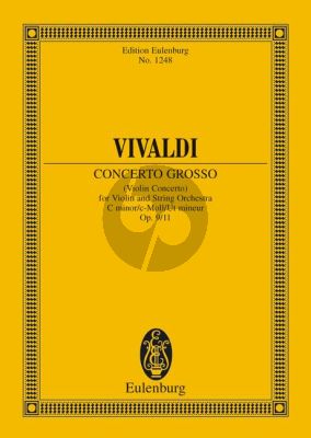 Vivaldi Concerto grosso c-Moll Op. 9 No. 11 RV 198 Violin and Strings (Study Score)