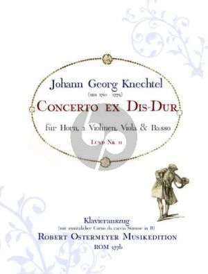 Knechtel Concerto ex Dis for Horn (Lund 11) Horn-2 Violins-Viola-Bass (piano red.)
