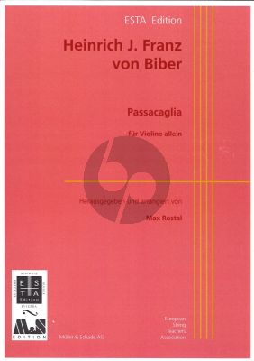 Biber Passacaglia Violin Solo (edited by Max Rostal)