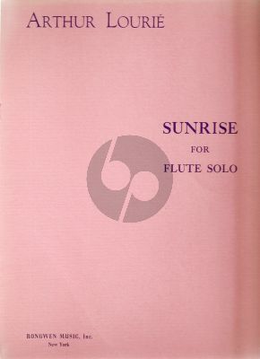 Lourie Sunrise for Flute solo (1956)