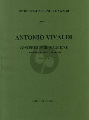 Vivaldi Concerto C major F.VIII n.4 bassoon-strings-cembalo