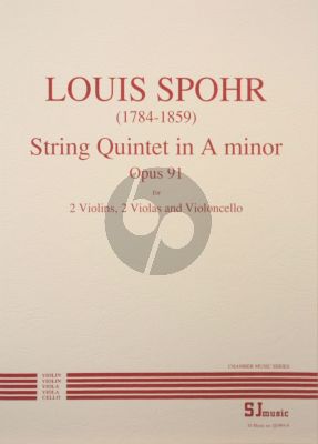 Spohr Quintet a-minor Op. 91 2 Violins-2 Violas and Cello (Parts)