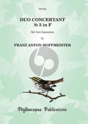 Hoffmeister Duo Concertant No.3 F-major 2 Bassoons (edited by C.M.M. Nex and F.H. Nex)