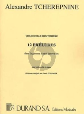 Tcherepnin 12 Preludes Op.38 Violoncelle et Piano (Pierre Fournier)