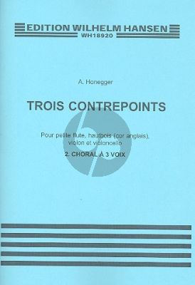 3 Contrepoints No.2 Choral a Trois Voix Cor Anglais[Oboe]-Violin-Violoncello