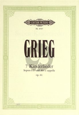 7 Kinderlieder Op.61 Frauen- SSA oder Kinder Chor