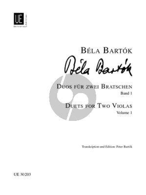 Bartok Duos Vol.1 2 Violas (edited by P. Bartok/Neubauer)