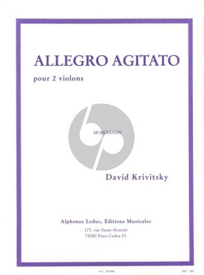 Krivizky Allegro Agitato pour 2 Violons