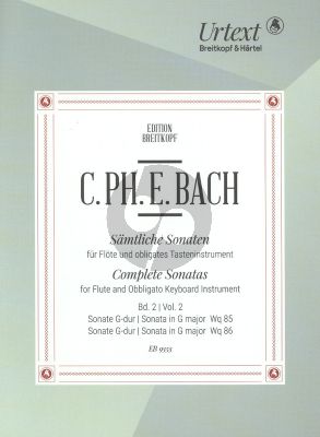 Bach Sonatas Vol.2 WQ 85 [H.508] and WQ 86 Flute with obl.Cembalo (edited by Ulrich Leisinger)