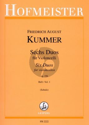 Kummer 6 Duos Op.156 Vol.1 2 Violoncellos (Schulz)