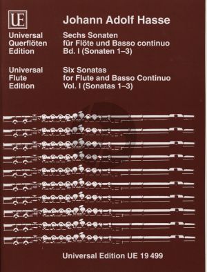 Hasse 6 Sonaten Op. 2 Vol.1 No. 1 - 3 Flöte und Bc (Braun-Petrenz)