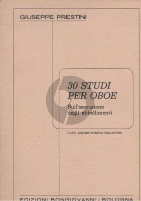 Prestini 30 Studi Sugli Abbellimenti per Oboe
