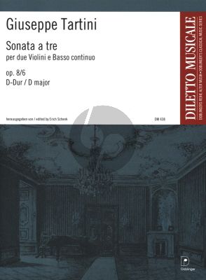 Tartini Sonate a tre D-major Op. 8 No. 6 2 Violins and Bc (Score/Parts) (Erich Schenk)