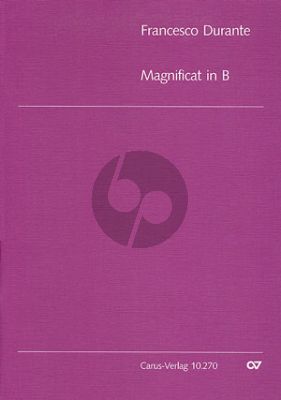 Durante Magnificat in B (SATB soli-SATB-Strings-Bc) Choral Score