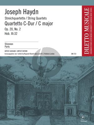 Haydn Streichquartett C-dur Opus 20 No. 2 Hob.III:32 Stimmen (Barrett-Ayres/Robbins-Landon)