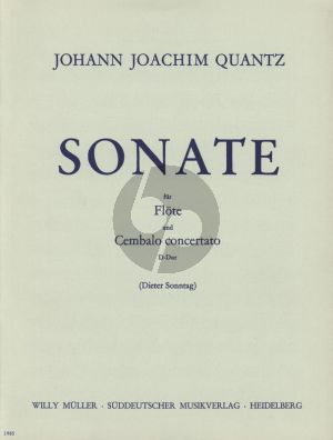 Quantz Sonate D dur Flote mit Konzertierendem Cembalo (Herausgegeben von Dieter Sonntag)