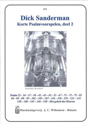 Sanderman Korte Psalmvoorspelen Vol. 2 Orgel