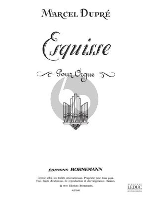 Dupre Esquisse Opus 41 pour Orgue