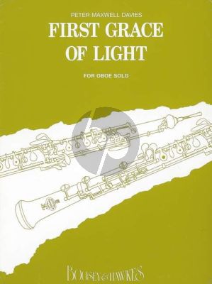 Maxwell Davies First Grace of Light for Oboe solo