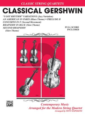Classical Gershwin for String Quartet (Score/Parts) (arr. Tony Esposito and Jeff Sultanof)