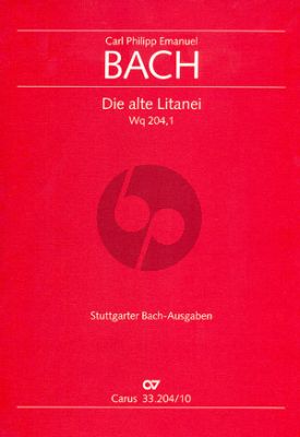Bach Die alte Litanei aus Holsteinsches Gesangbuch BR-CPEB H 53.1 - WQ 204 - 1 SATB-SATB-Bc (Jürgen Leonhardt)