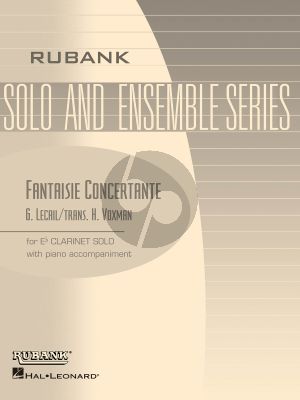 Lecail Fantaisie Concertante Clarinet (Eb) and Piano (Himie Voxman)