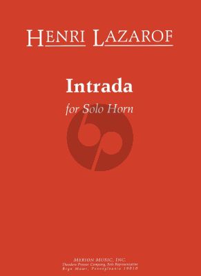 Lazarof Intrada for Horn in F Solo