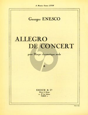 Enescu Allegro de Concert pour Harpe