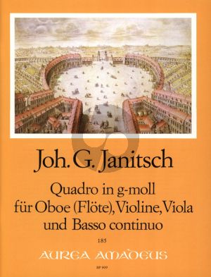 Janitsch Quadro g-minor "O Haupt voll Blut und Wunden" fur Oboe[Flote], Violine, Viola und Bc Partitur und Stimmen (Herausgeber Bernhard Pauler - Continuo Aussetzung Christine Gevert)