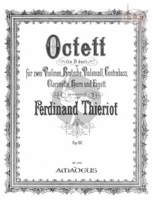 Oktett B-dur Op. 62 2 Vi.-Va.-Vc.-Kontrab.- Klar. [Bb]-Horn-Fagott