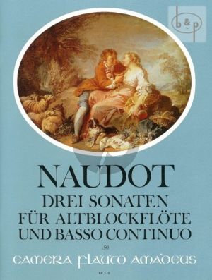 Naudot 3 Sonaten Op.14 Altblockflöte (Oboe, Violine) und Bc. (Part./Stimmen) (Bernhard Pauler und Christine Gevert)
