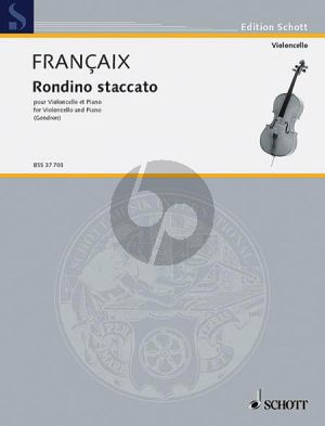 Francaix Rondino Staccato (aus der Oper 'Le diable boiteux') Violoncello-Klavier