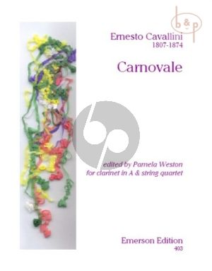 Cavallini Carnovale Clarinet in A and String Quartet (Score/Parts) (Pamela Weston) (Grade 5)