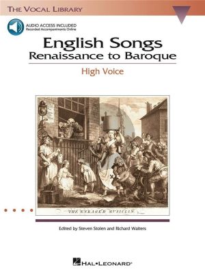 English Songs - Renaissance to Barock High Voice-Piano (Bk- 2 CD's) (edited by Steven Stolen and Richard Walters)
