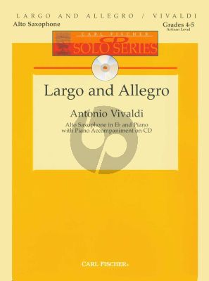 Vivaldi Largo and Allegro Alto Saxophone and Piano (Bk-Cd) (Grade 4 - 5)