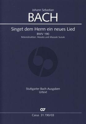 Bach Kantate BWV 190 Singet dem Herrn ein neues Lied (Klavierauszug) (deutsch/englisch)