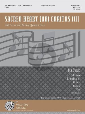 Gjeilo Sacred Heart Full Score and Instrumental Parts (Ubi Caritas III) (WW1529A)