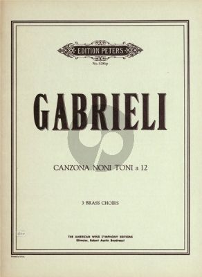 Gabrieli Canzona noni toni a 12 3 Brass Choirs (Score/Parts)