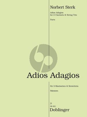 Sterk Adios Adagios 2 Clarinets[A]-String Trio (Parts)