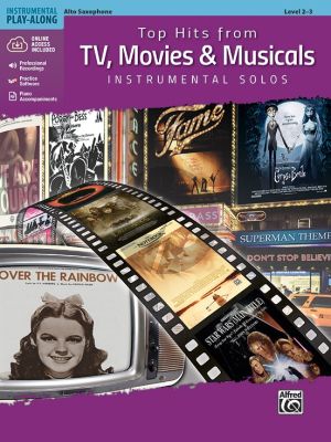 Album Top Hits from TV, Movies & Musicals Instrumental Solos Alto Saxophone Book with Audio Online (Level 2-3)