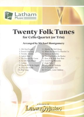 20 Folk Tunes 4 (or 3) Violoncellos (Score/Parts)