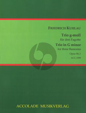 Kuhlau Trio g-moll Op. 86 No.1 3 Fagotte (Part./Stimmen)